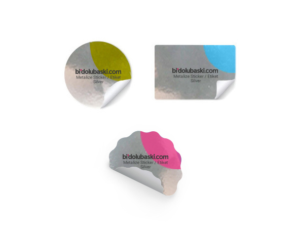 Metalize Sticker / Etiket Baskı Online Siparişle Bidolubaskı'da