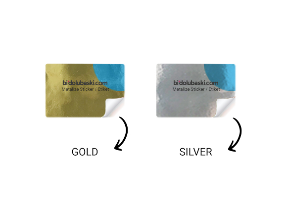 Metalize Sticker / Etiket Baskı Online Siparişle Bidolubaskı'da