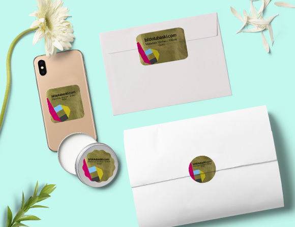 Metalize Sticker / Etiket Baskı Online Siparişle Bidolubaskı'da