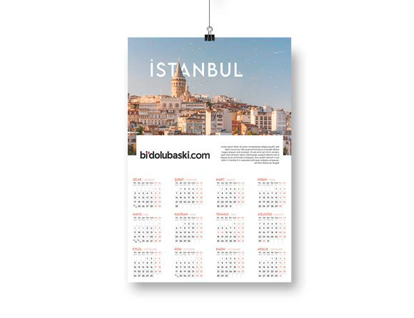 Poster Duvar Takvimi 2025 Bidolubaskı'da