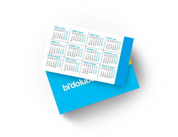 2024 Takvimli Kartvizit Baskı Online Siparişle Bidolubaskı'da