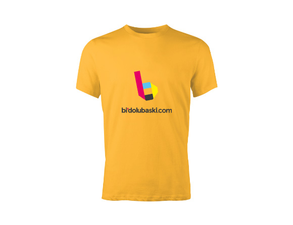 Sarı Renk Unisex Tişört Baskı Bidolubaskı'da!
