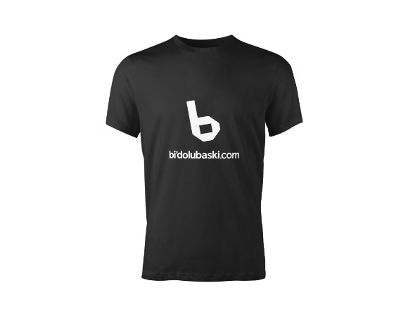 Siyah Renk Unisex Tişört Baskı Bidolubaskı'da!