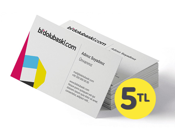 Standart Kartvizit 5 TL Kampanyası Bidolubaskı'da!