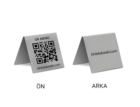 Metal QR Karekod Menü Standı Bidolubaskı'da!