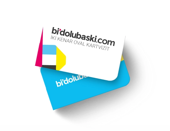 İki Kenar Oval Kartvizit Bidolubaskı'da!